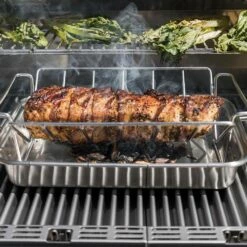 Saber A00AA7018 Stainless Steel Roasting Pan With Cutting Board -KICKASS GRILLS Sales a00aa7018 ls c 02 20