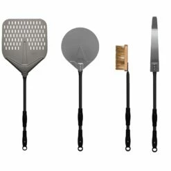 Alfa AC-4PSET24 24-Inch Medium Pizza Peel, Turner, Brush, And Rake