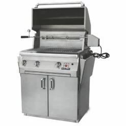 Solaire AGBQ-30 30-Inch Deluxe Freestanding Grill On 2-Door Cart With Rotisserie -KICKASS GRILLS Sales agbq 30 ped d 02 20
