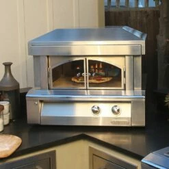 Alfresco AXE-PZA Countertop Pizza Oven, 30-Inch -KICKASS GRILLS Sales axe pza with pizza