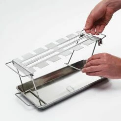 Broil King 64152 Stainless Steel Wing Rack And Pan 11 Broil King 64152 Stainless Steel Wing Rack And Pan -KICKASS GRILLS Sales bk 64152 action b 06 20