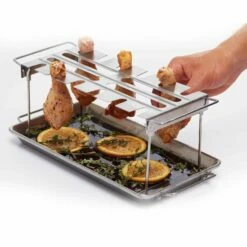 Broil King 64152 Stainless Steel Wing Rack And Pan 12 Broil King 64152 Stainless Steel Wing Rack And Pan -KICKASS GRILLS Sales bk 64152 action c 06 20