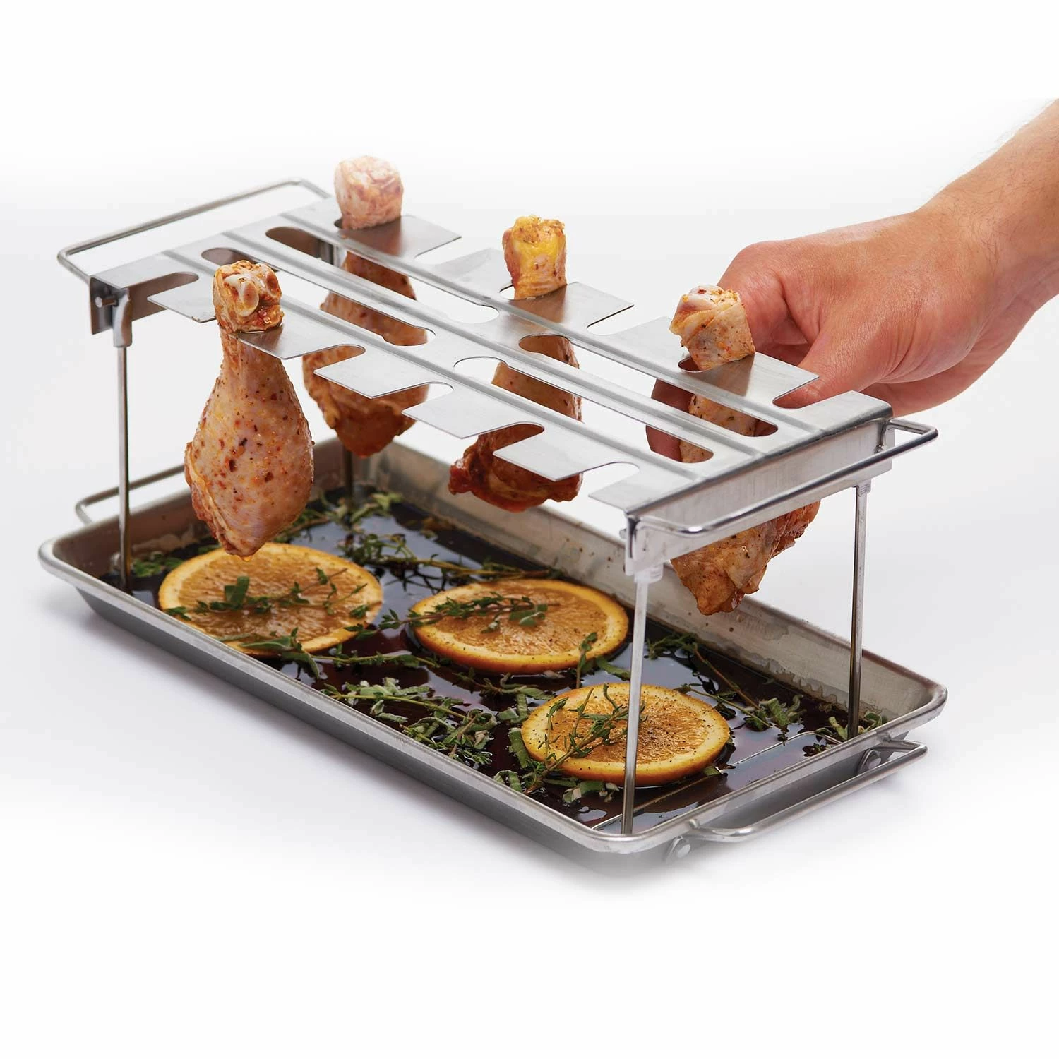 Broil King 64152 Stainless Steel Wing Rack And Pan 7 Broil King 64152 Stainless Steel Wing Rack And Pan - Image 5