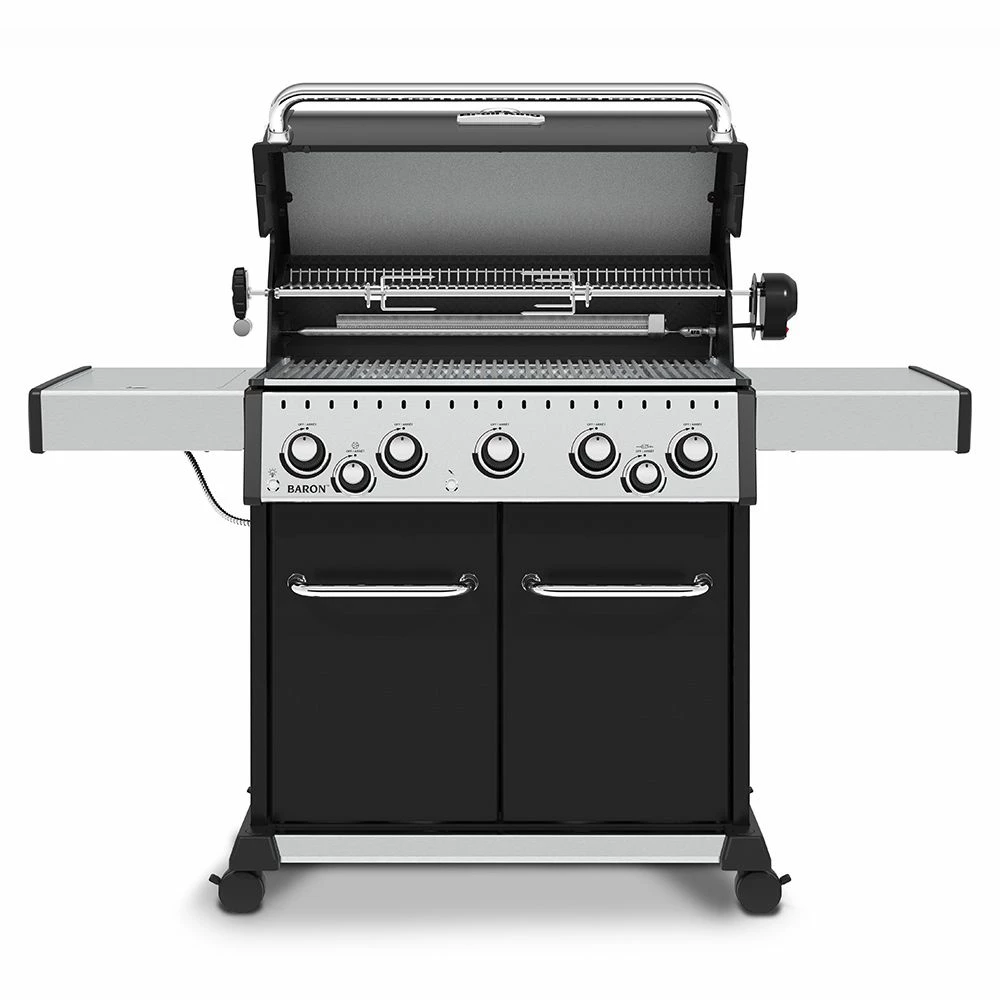 Broil King BR-590 Baron 590 Pro Stainless Steel 5-Burner Gas Grill With Rotisserie And Side Burner, 63-Inches 4 Broil King BR-590 Baron 590 Pro Stainless Steel 5-Burner Gas Grill With Rotisserie And Side Burner, 63-Inches - Image 2