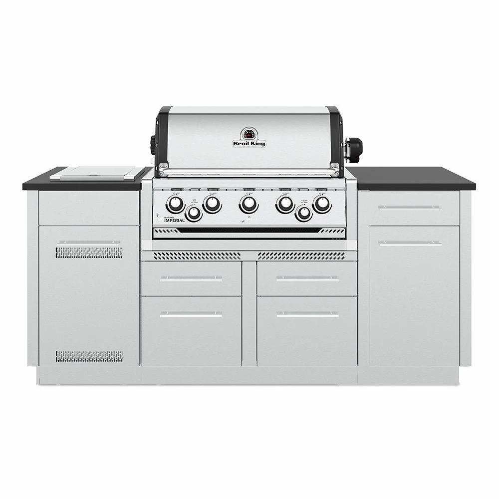 Broil King IMP-S590i Imperial S590i Stainless Steel 5-Burner Gas Grill Island, 79-Inches 3 Broil King IMP-S590i Imperial S590i Stainless Steel 5-Burner Gas Grill Island, 79-Inches