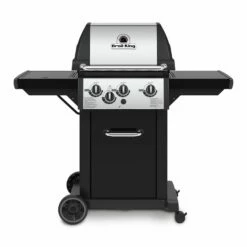 Broil King MON-340 Monarch 340 3-Burner Grill On 2-Wheel Cart With Side Burner, 22-Inches