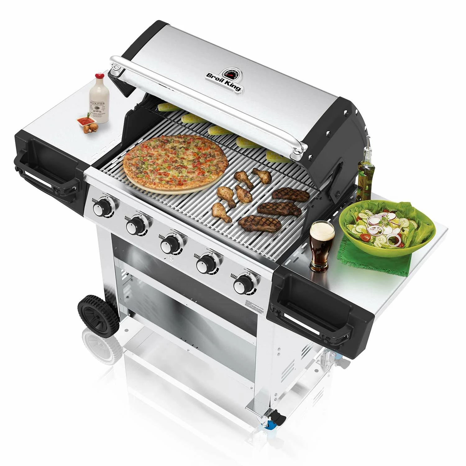 Broil King REG-S520C Regal S520 Commercial 5-Burner Grill On 2-Wheel Cart, 32-Inches 5 Broil King REG-S520C Regal S520 Commercial 5-Burner Grill On 2-Wheel Cart, 32-Inches - Image 3