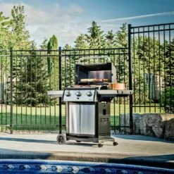 Broil King SIG-320 Signet 320 3-Burner Grill On 2-Wheel Cart, 25.5-Inches -KICKASS GRILLS Sales bk signet320 ls f 06 20