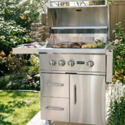 Coyote S-Series Stainless Steel Freestanding Gas Grill With Infrared Sear Burner & Rotisserie, 30-Inch (C2SL30-CT) -KICKASS GRILLS Sales c2sl30 ct ls b 07 21