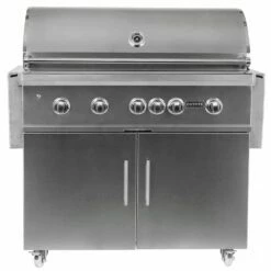 Coyote S-Series Stainless Steel Freestanding Gas Grill With Infrared Sear Burner & Rotisserie, 42-Inch (C2SL42-CT)