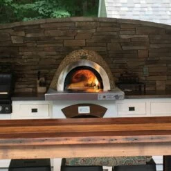 HPC Fire FDP-VILLA-EI Villa Dual Fuel Wood & Gas Built-In Glass Tile Pizza Oven -KICKASS GRILLS Sales fdp villa a 04 21