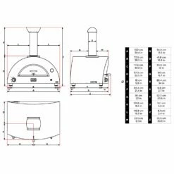 Alfa FXBRIO Brio 27-Inch Countertop Dual Fuel Pizza Oven -KICKASS GRILLS Sales fxbrio groa u bf brio sbl spec a 02 21