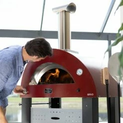 Alfa FXBRIO-NER Brio 27-Inch Dual Fuel Pizza Oven On Cart -KICKASS GRILLS Sales fxbrio ner ls c 03 22