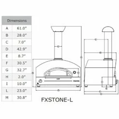 Alfa Stone Medium 40-Inch Countertop Gas Pizza Oven 12 Alfa Stone Medium 40-Inch Countertop Gas Pizza Oven -KICKASS GRILLS Sales fxstone l specs 03 20