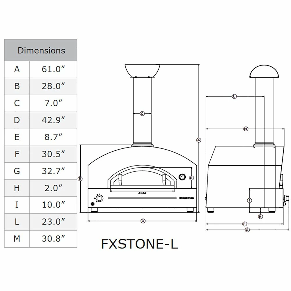 Alfa Stone Medium 40-Inch Countertop Gas Pizza Oven 7 Alfa Stone Medium 40-Inch Countertop Gas Pizza Oven - Image 5