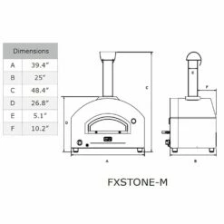 Alfa Stone Medium 40-Inch Countertop Gas Pizza Oven 13 Alfa Stone Medium 40-Inch Countertop Gas Pizza Oven -KICKASS GRILLS Sales fxstone m specs 03 20