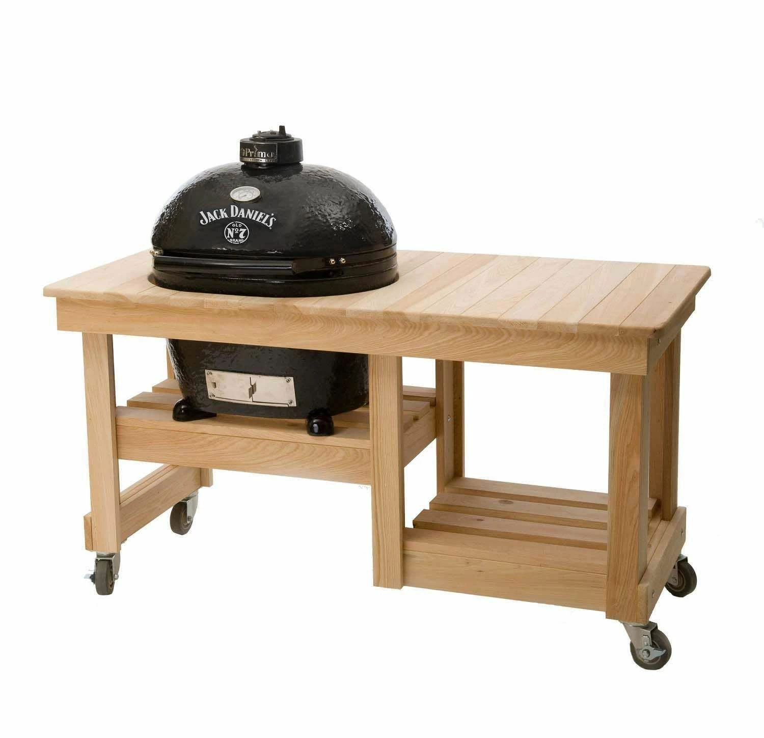 Primo CXLHJ-612 Jack Daniel's Edition Extra Large Oval Ceramic Charcoal Kamado Grill, Countertop Cypress Table 3 Primo CXLHJ-612 Jack Daniel's Edition Extra Large Oval Ceramic Charcoal Kamado Grill, Countertop Cypress Table