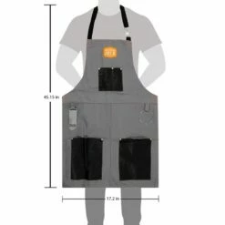 Oklahoma Joe's OKJ-9976646R06 Canvas & Leather Smoking Apron -KICKASS GRILLS Sales okj 9976646r06 c 05 21
