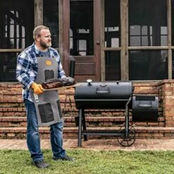 Oklahoma Joe's OKJ-9976646R06 Canvas & Leather Smoking Apron -KICKASS GRILLS Sales okj 9976646r06 f 05 21