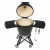 Primo CRC Round Ceramic Charcoal All-In-One Kamado Grill Head On Wheeled Cradle 1 Primo CRC Round Ceramic Charcoal All-In-One Kamado Grill Head On Wheeled Cradle -KICKASS GRILLS Sales primo kamado aio 773 grill open heat deflector 01 20