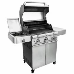 Saber R50CC0317 3-Burner Deluxe Freestanding Cast Infrared Grill With Side Burner, 32-Inches -KICKASS GRILLS Sales r50cc0317 d 02 20