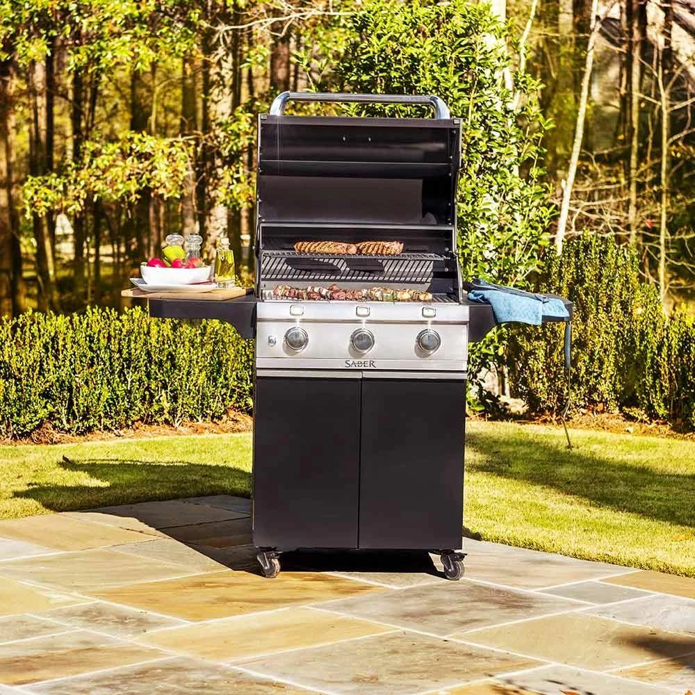 Saber R50CC0617 3-Burner Deluxe Freestanding Infrared Grill, Black, 32-Inches 8 Saber R50CC0617 3-Burner Deluxe Freestanding Infrared Grill, Black, 32-Inches - Image 6