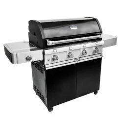 Saber R67CC1117 4-Burner Deluxe Freestanding Infrared Grill With Side Burner, Black, 40-Inches -KICKASS GRILLS Sales r67cc1117 c 02 20
