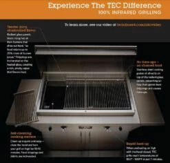 TEC Sterling Patio 1 FR Infrared Built-In Gas Grill, 26-Inches -KICKASS GRILLS Sales tec about img 8