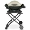 Weber Q1000 Portable Propane Gas Grill On Scissor Cart (WEB-50060001-WEB-6557)