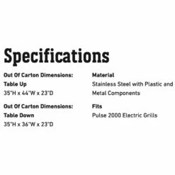 Weber Pulse 2000 Cart (WEB-6012001) -KICKASS GRILLS Sales web 6012001 spec a 05 22