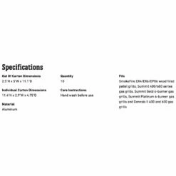 Weber Aluminum Drip Pans, 10pk, 11x5-Inch (WEB-6498) -KICKASS GRILLS Sales web 6498 spec a 05 22