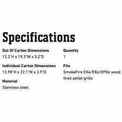 Weber Stainless Steel Folding Side Table For SmokeFire Pellet Grills (WEB-7001) 7 Weber Stainless Steel Folding Side Table For SmokeFire Pellet Grills (WEB-7001) -KICKASS GRILLS Sales web 7001 spec a 05 22