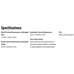 Weber IGrill Mini App-Connected Thermometer (WEB-7202) 7 Weber IGrill Mini App-Connected Thermometer (WEB-7202) -KICKASS GRILLS Sales web 7202 spec a 05 22