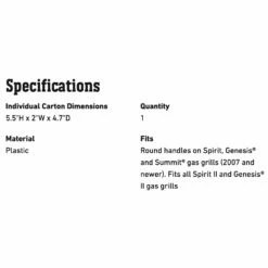 Weber Grill Light (WEB-7661) -KICKASS GRILLS Sales web 7661 spec a 05 22